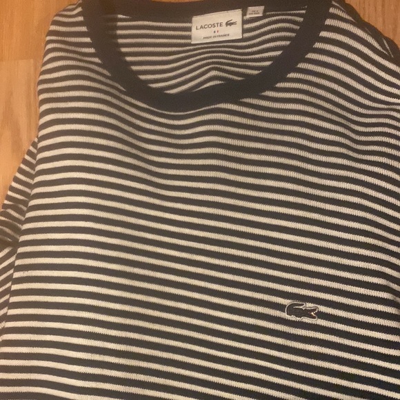 Lacoste navy and white sweater 100% cotton - Picture 5 of 5